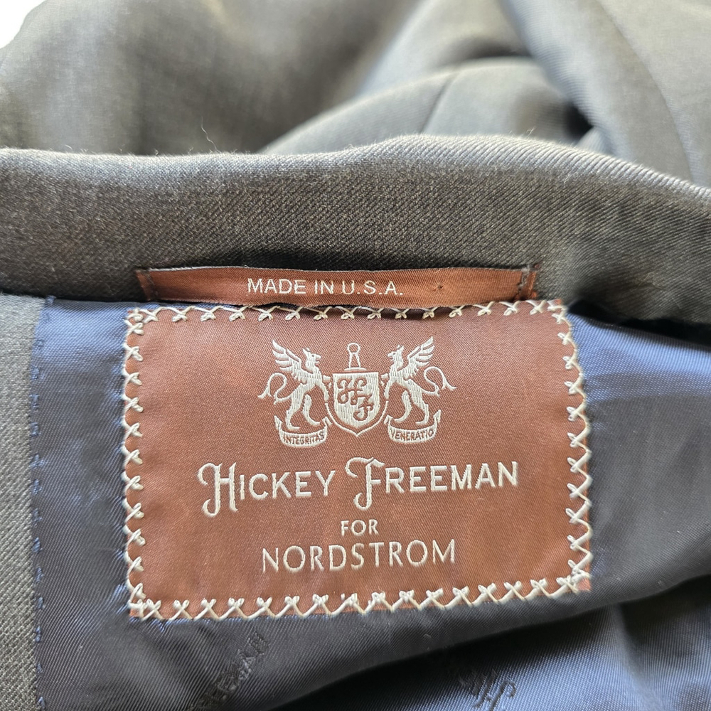 Quiet Luxury Hickey Freeman Beacon Blazer Men 42R Gray Wool USA Made Sport Coat - Picture 4 of 16